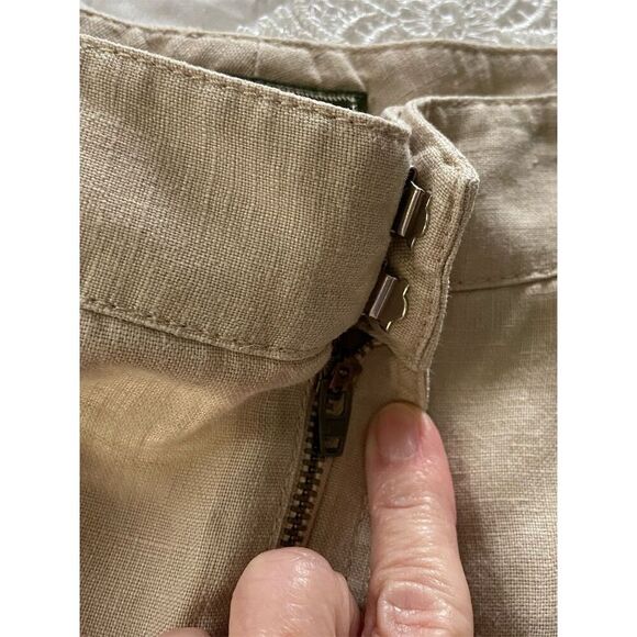 Eddie Bauer Linen Midi Skirt Tan Size 6 - Picture 6 of 14